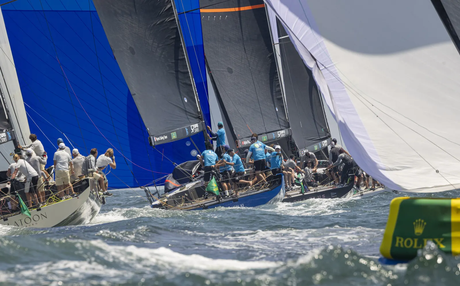 TP52 yacht racing in Porto Cervo waters at the 2026 Rolex TP52 World Championship
