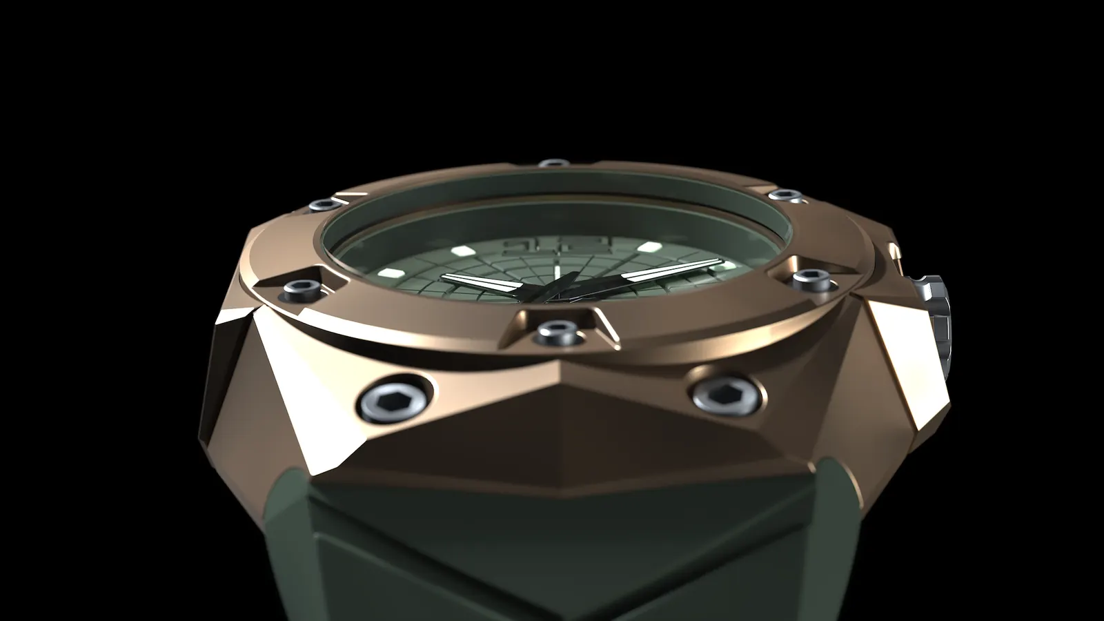 Linde Werdelin Oktopus III dial detail showing new LW09 movement architecture