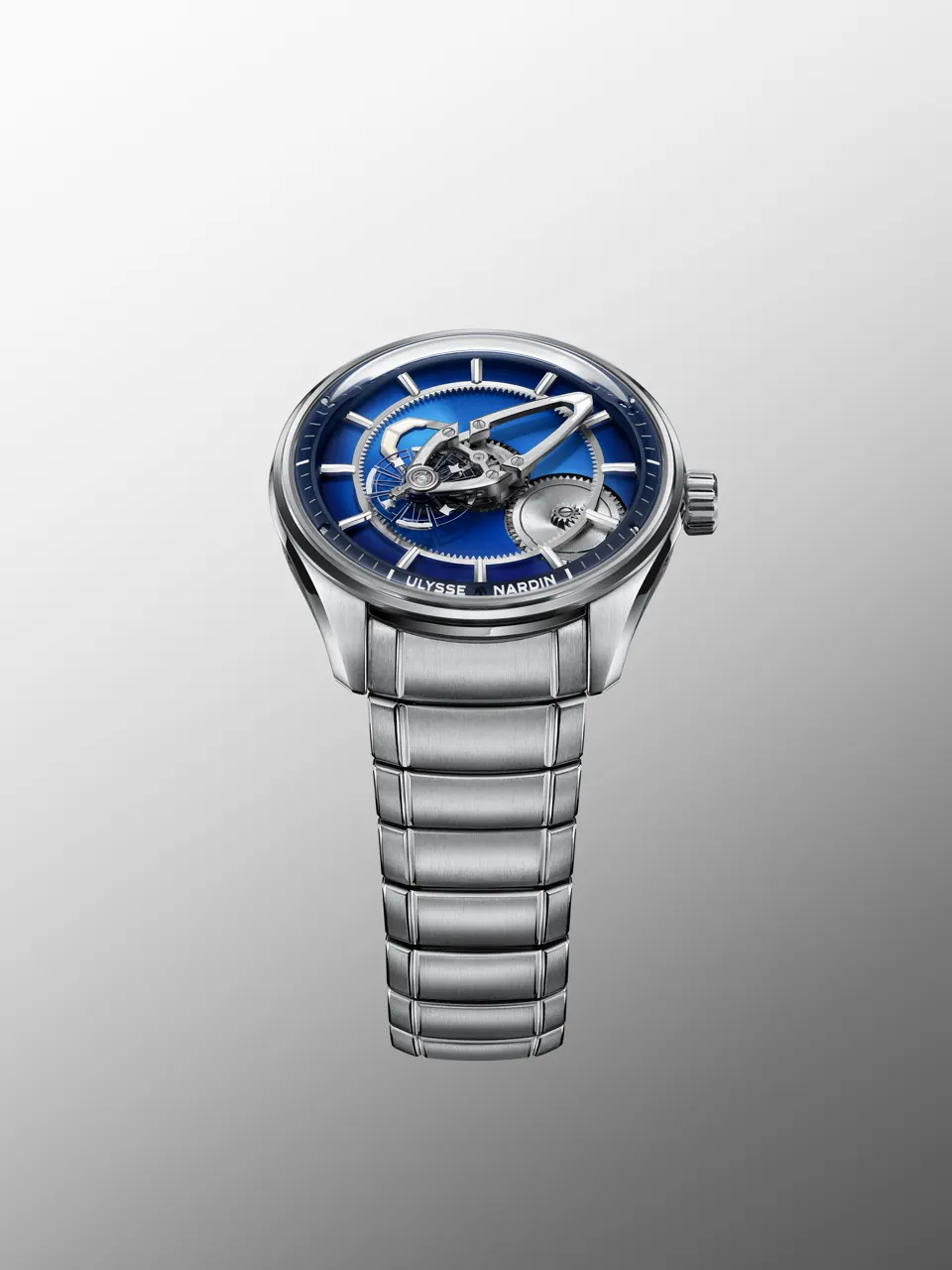 Ulysse Nardin Freak X 2026 grey dial flying carousel movement front view