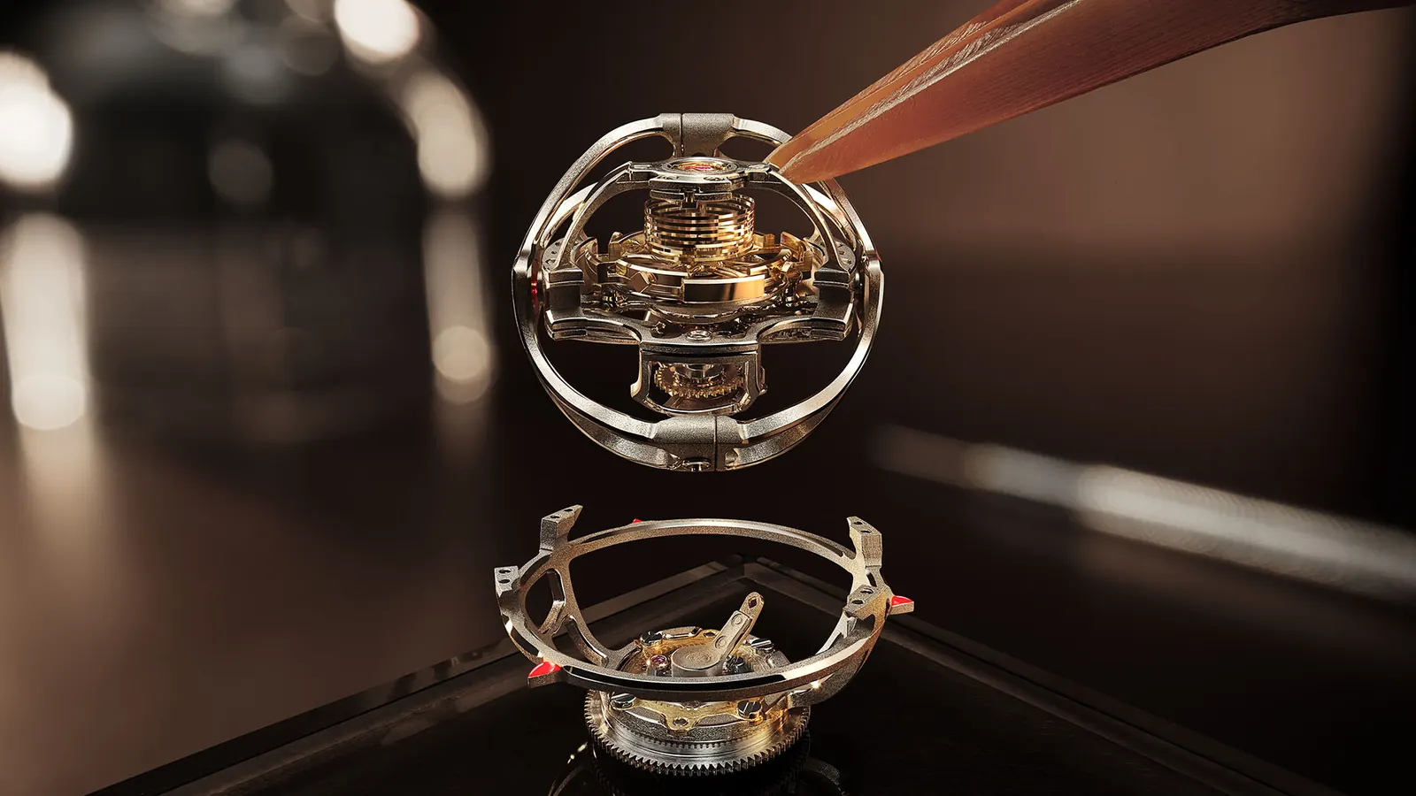 Jaeger-LeCoultre Duomètre Heliotourbillon Perpetual platinum 950 full dial view