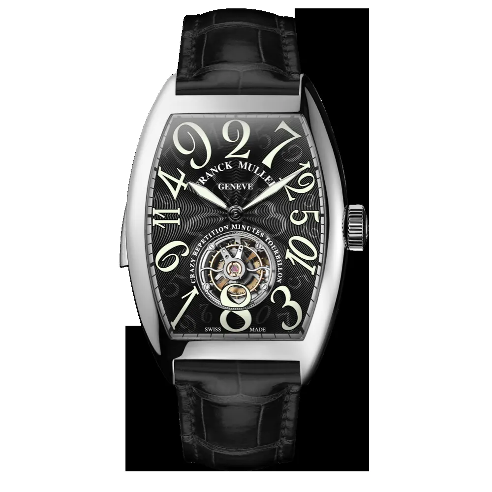 Franck Muller Cintrée Curvex 18k white gold case profile with curved tonneau silhouette