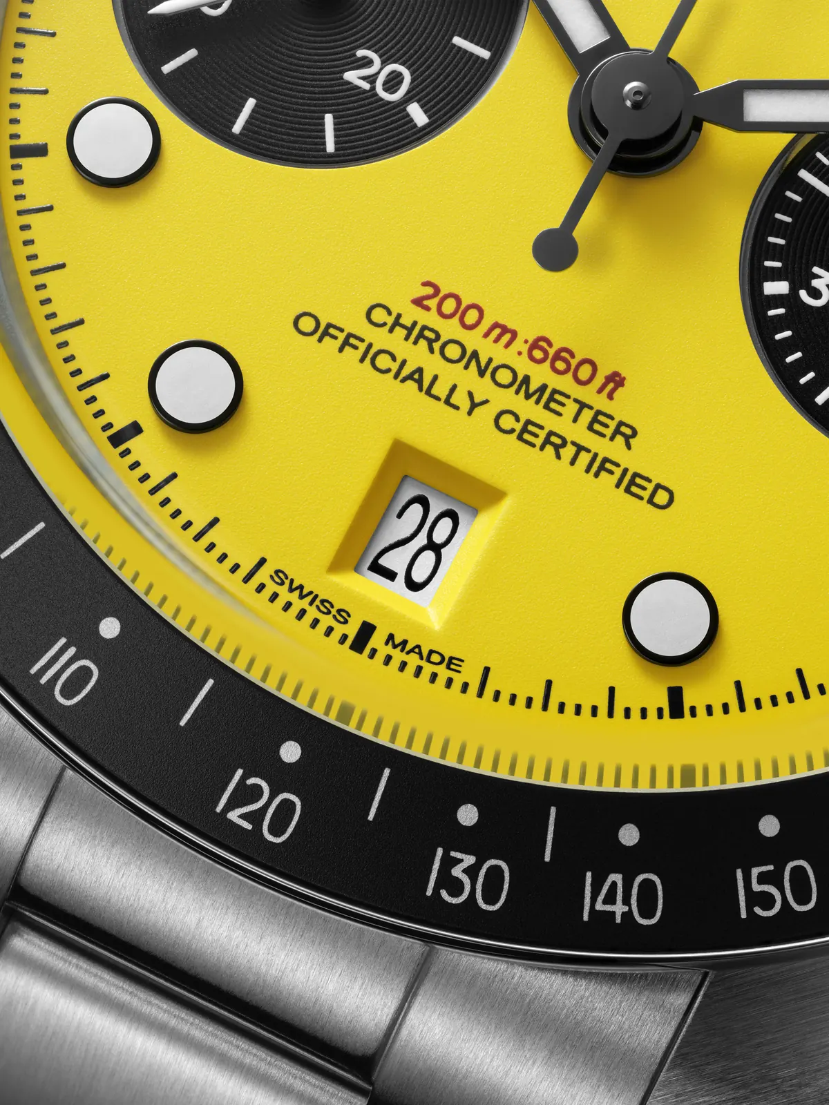 Tudor Black Bay Chrono 39 Bumblebee case profile showing 13.1mm thickness