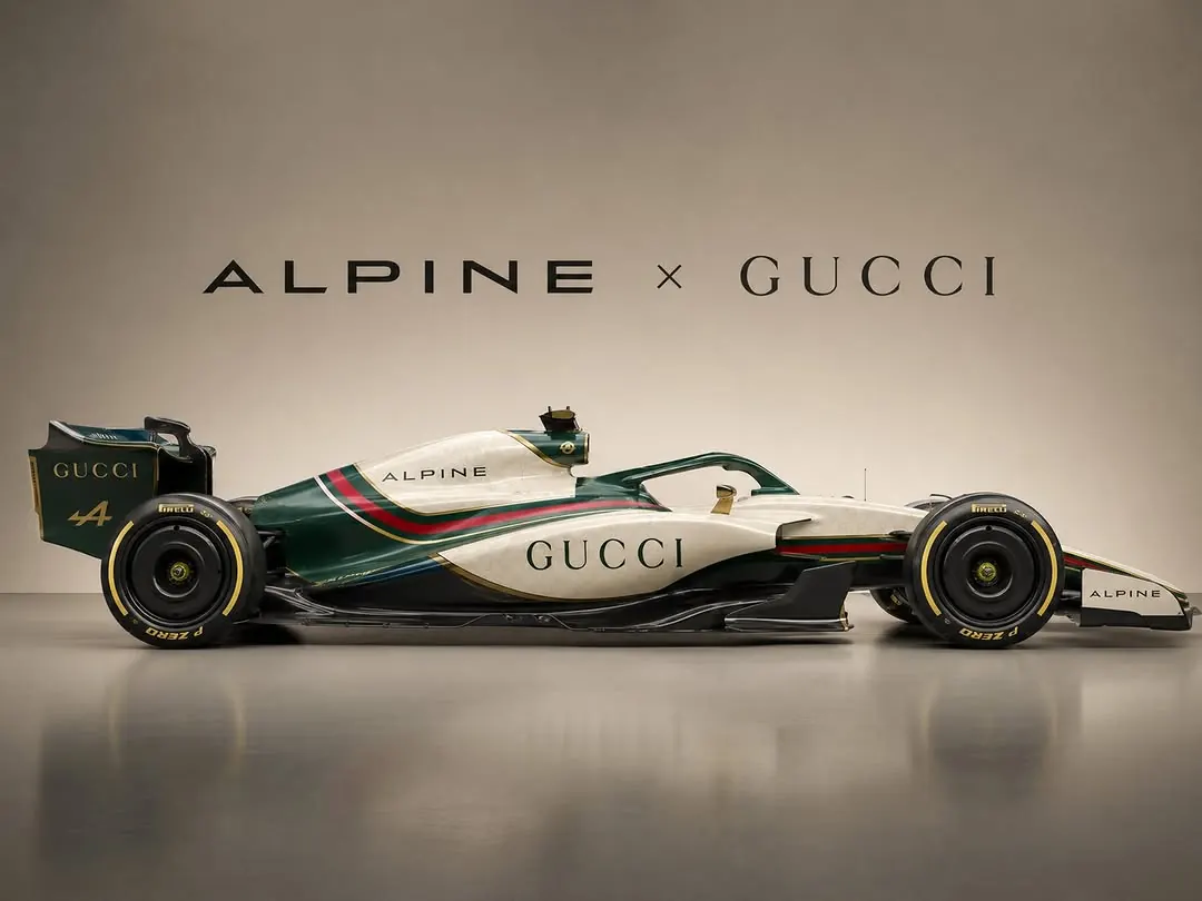 Pierre Gasly and Franco Colapinto Alpine Formula One drivers at Gucci Racing announcement event