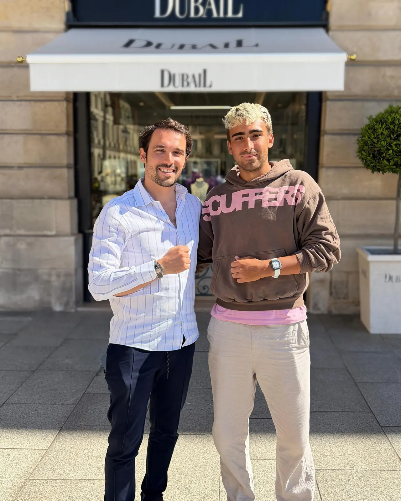 Daniel Mérida with Federico Ziviani wearing Gerald Charles Maestro GC Sport Tennis White