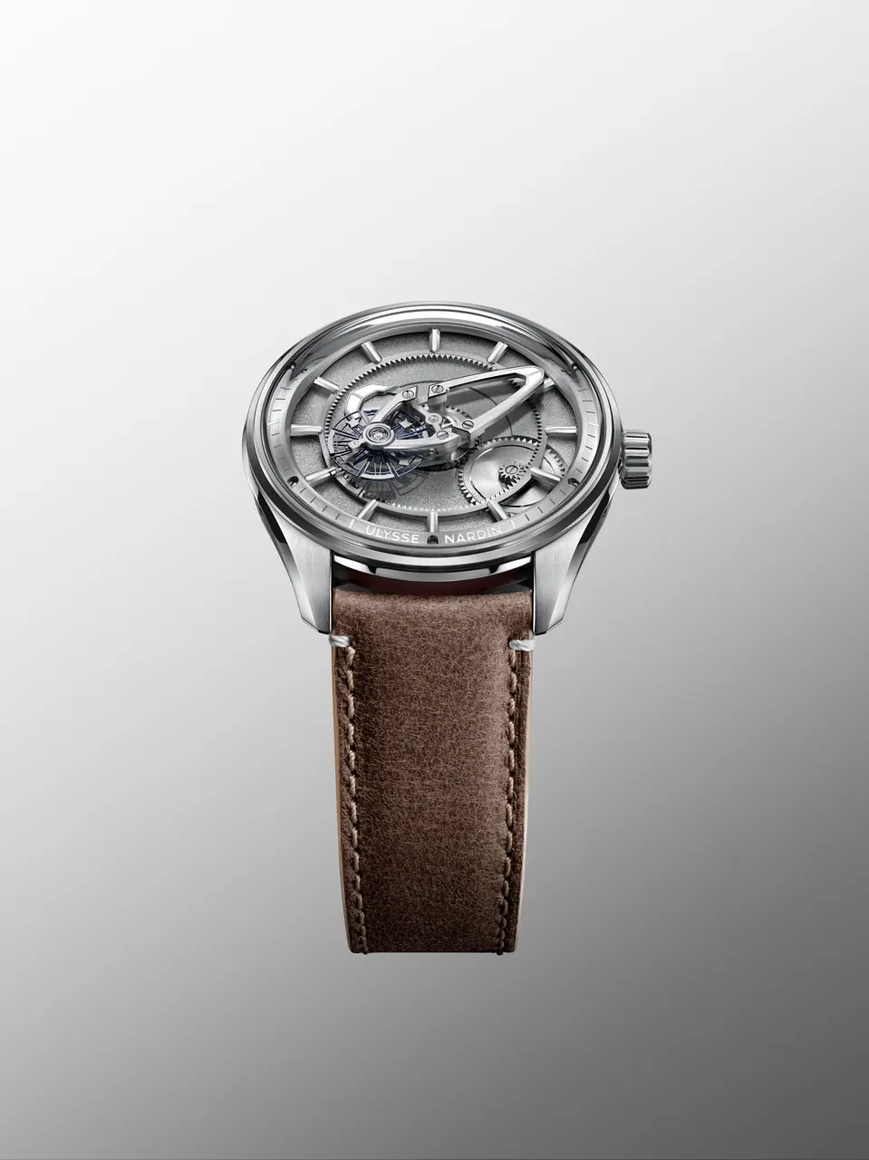 Ulysse Nardin Freak X blue gradient hour disc and integrated steel bracelet