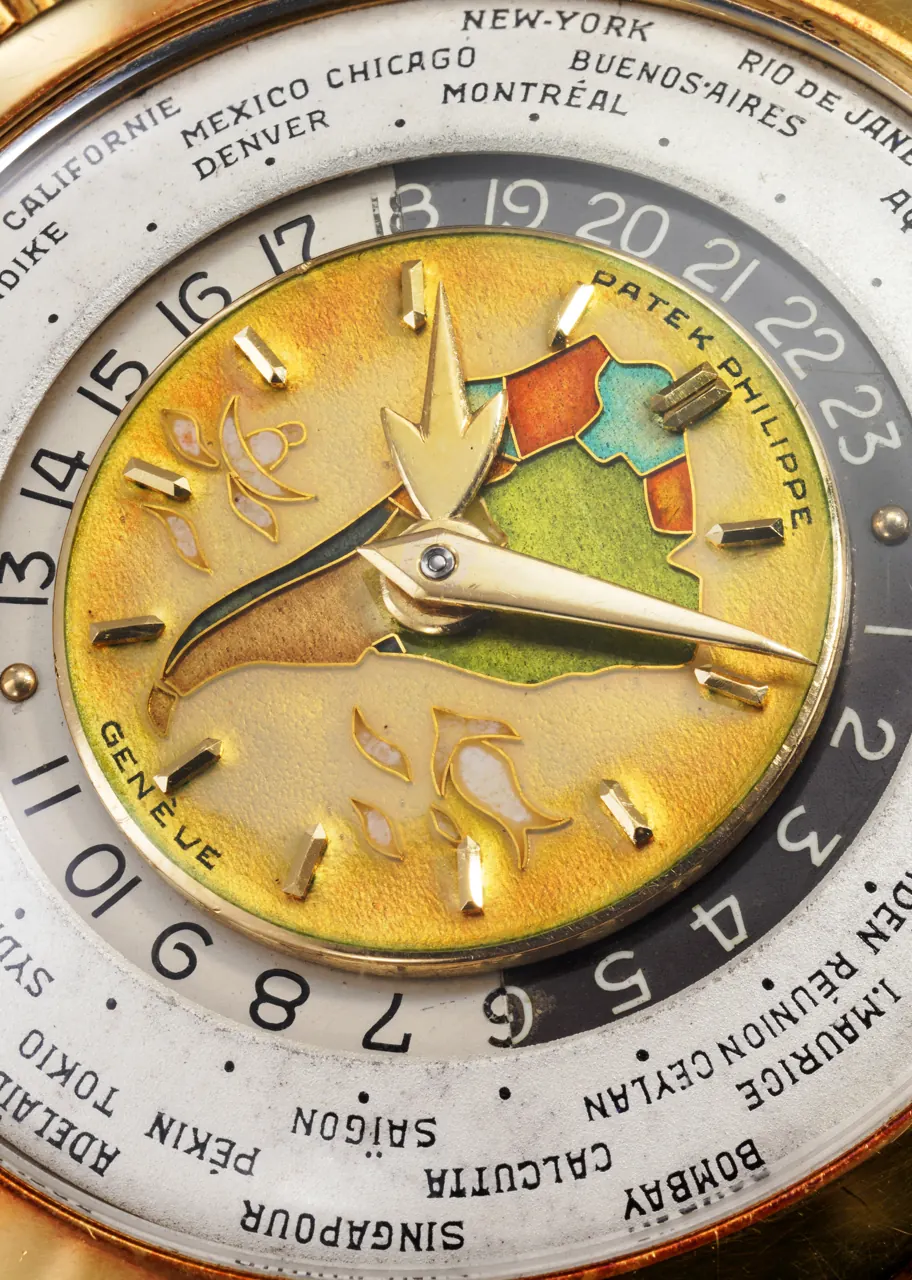 Patek Philippe Ref. 2523 South America world time, world record result at Phillips Geneva Watch Auction XXIII