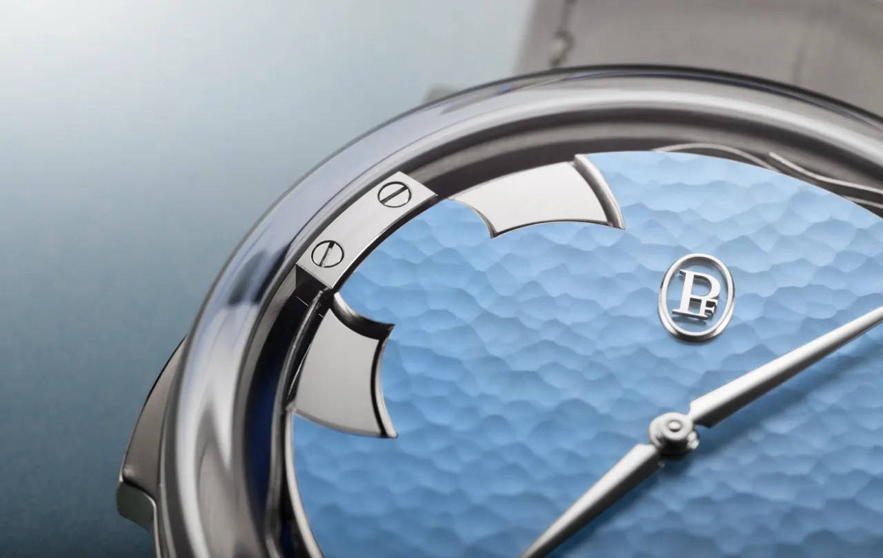 Case back of the Parmigiani Fleurier Carillon Tourbillon revealing tourbillon and power-reserve indicator