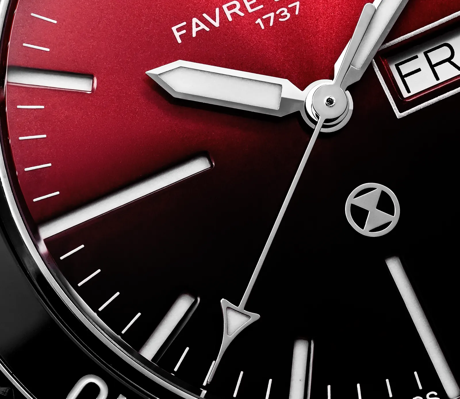 Favre Leuba Deep Raider Day Date blue dial day-date display at three o'clock