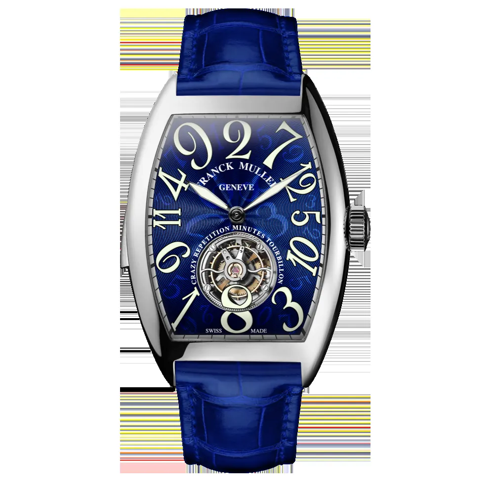 Franck Muller Crazy Hours jumping hour numeral detail on white gold dial