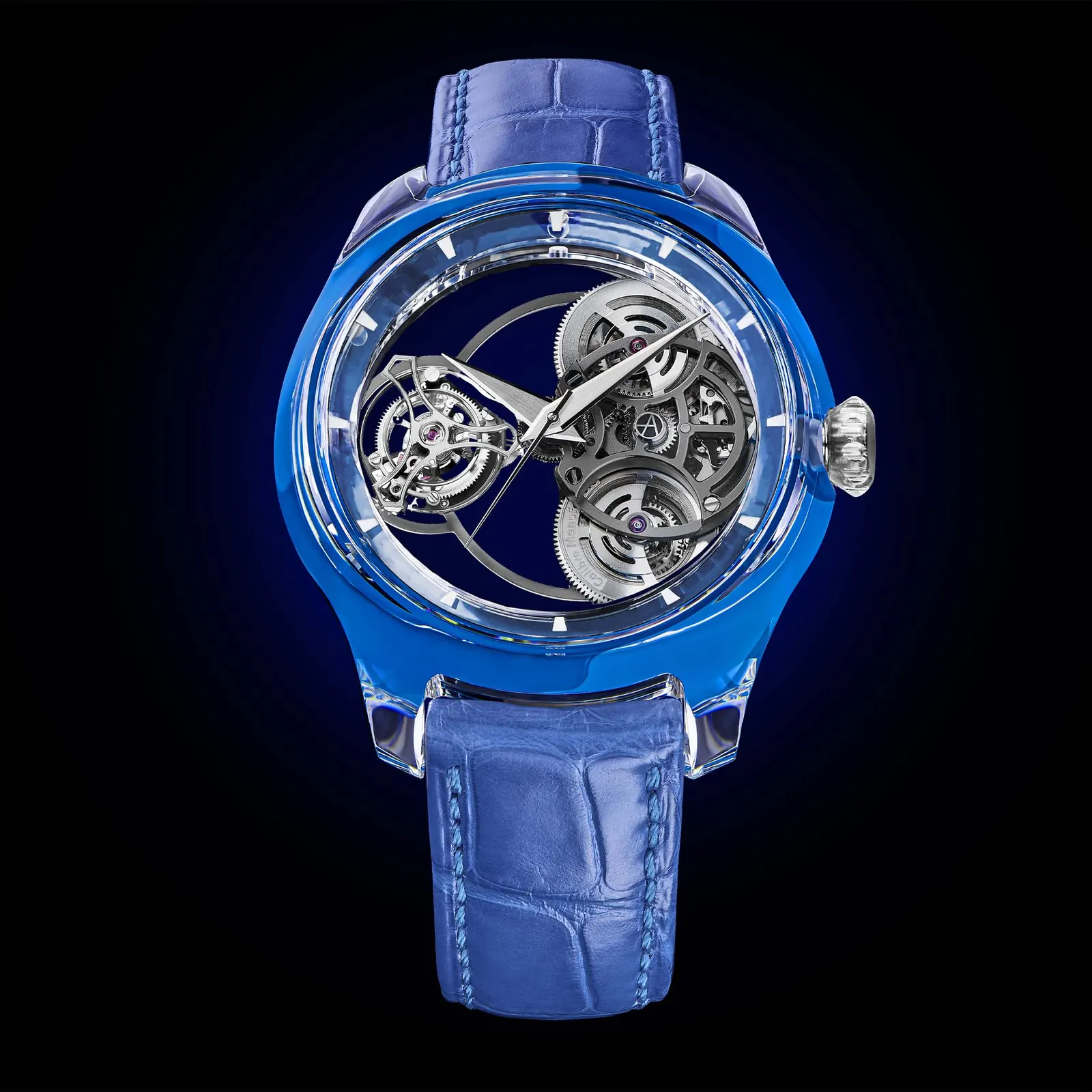 ArtyA Purity Tourbillon Sport Edition 44 mm Absolute Sapphire case on wrist