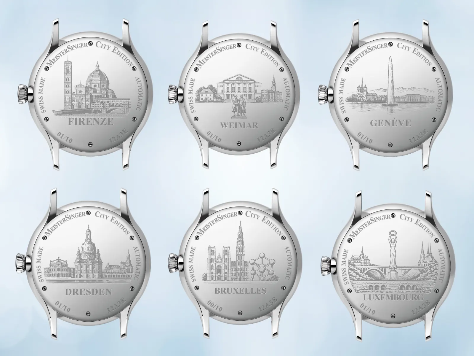 MeisterSinger City Edition presentation box with edition certificate and dual leather straps