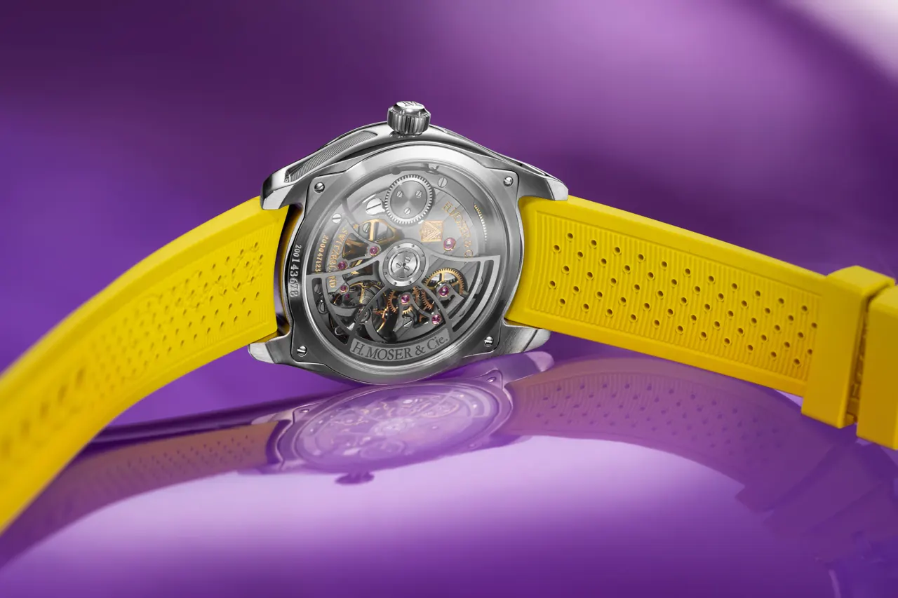Pioneer Centre Seconds Sun Berry wrist shot showing Berry Purple fumé sunburst dial