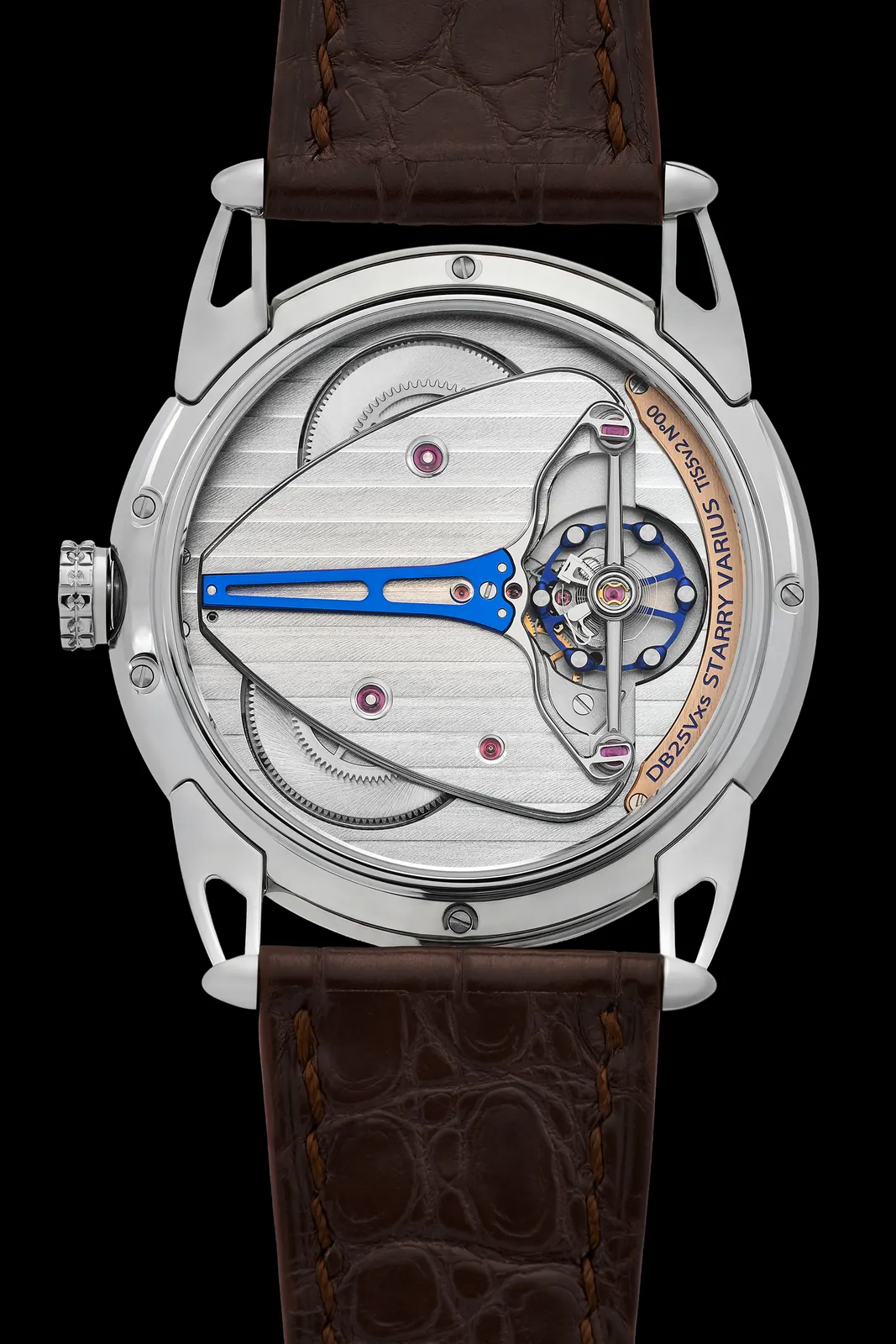 De Bethune DB25xs Sand Winds on brown alligator leather strap with titanium pin buckle