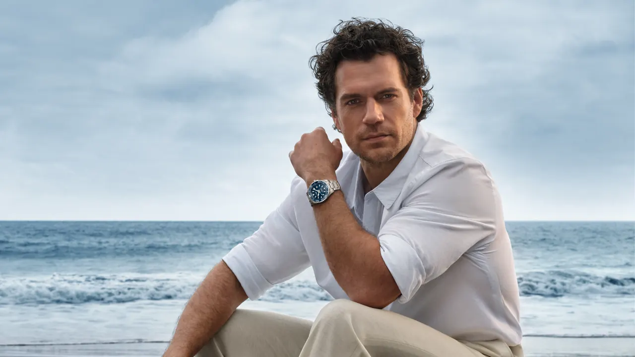 Longines HydroConquest Henry Cavill campaign Tenerife shoreline