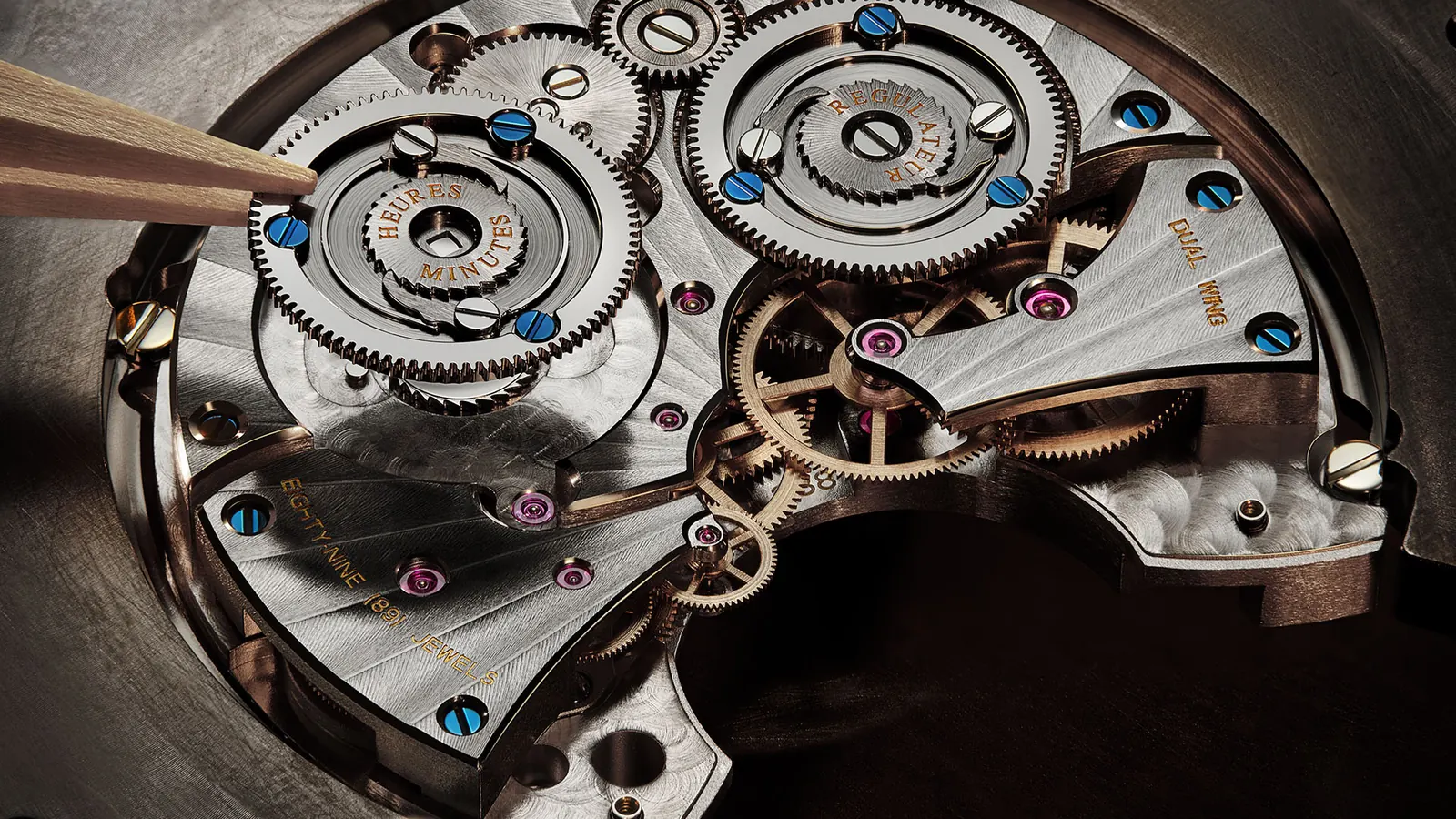 Side sapphire crystal window showing Heliotourbillon rotation on Duomètre Heliotourbillon Perpetual