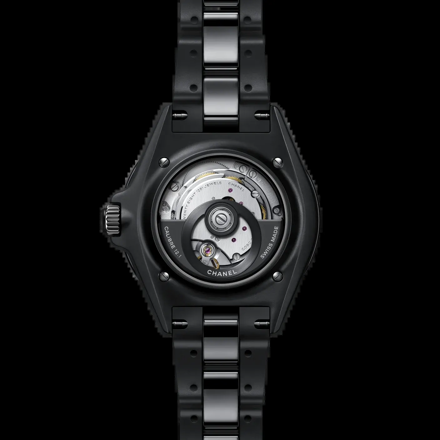 CHANEL J12 Superleggera full view showing dial and ceramic bracelet integration