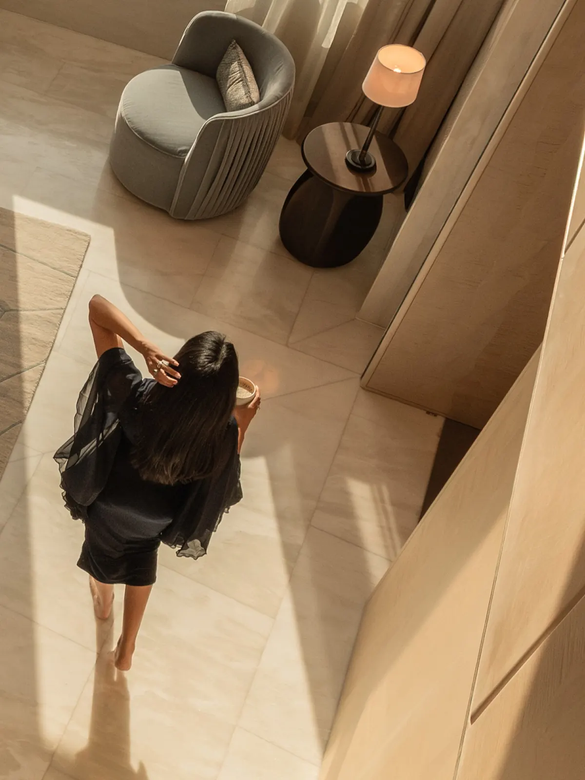 Four Seasons Hotel Riyadh at Kingdom Centre interior with panoramic city views