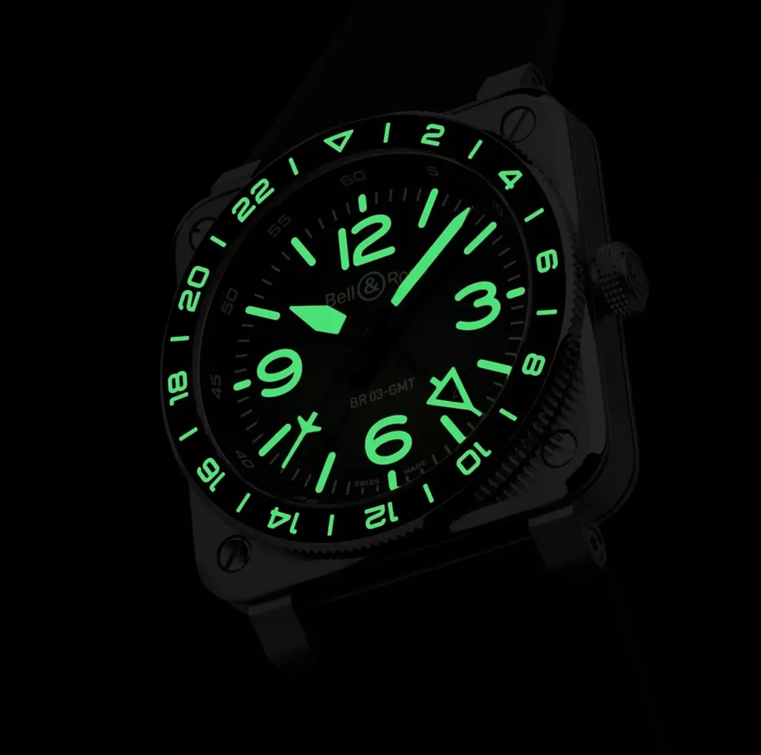 BELL & ROSS - Br-03 Gmt Green Lum