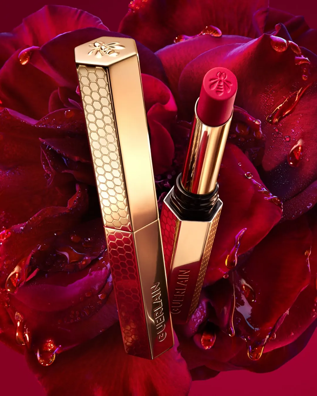 Close-up of KissKiss blurring matte finish on lips showing velvety texture