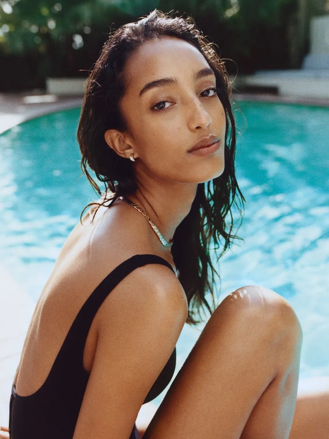 Chanel Coco Crush Beige Gold earrings and choker styled together for Summer 2026