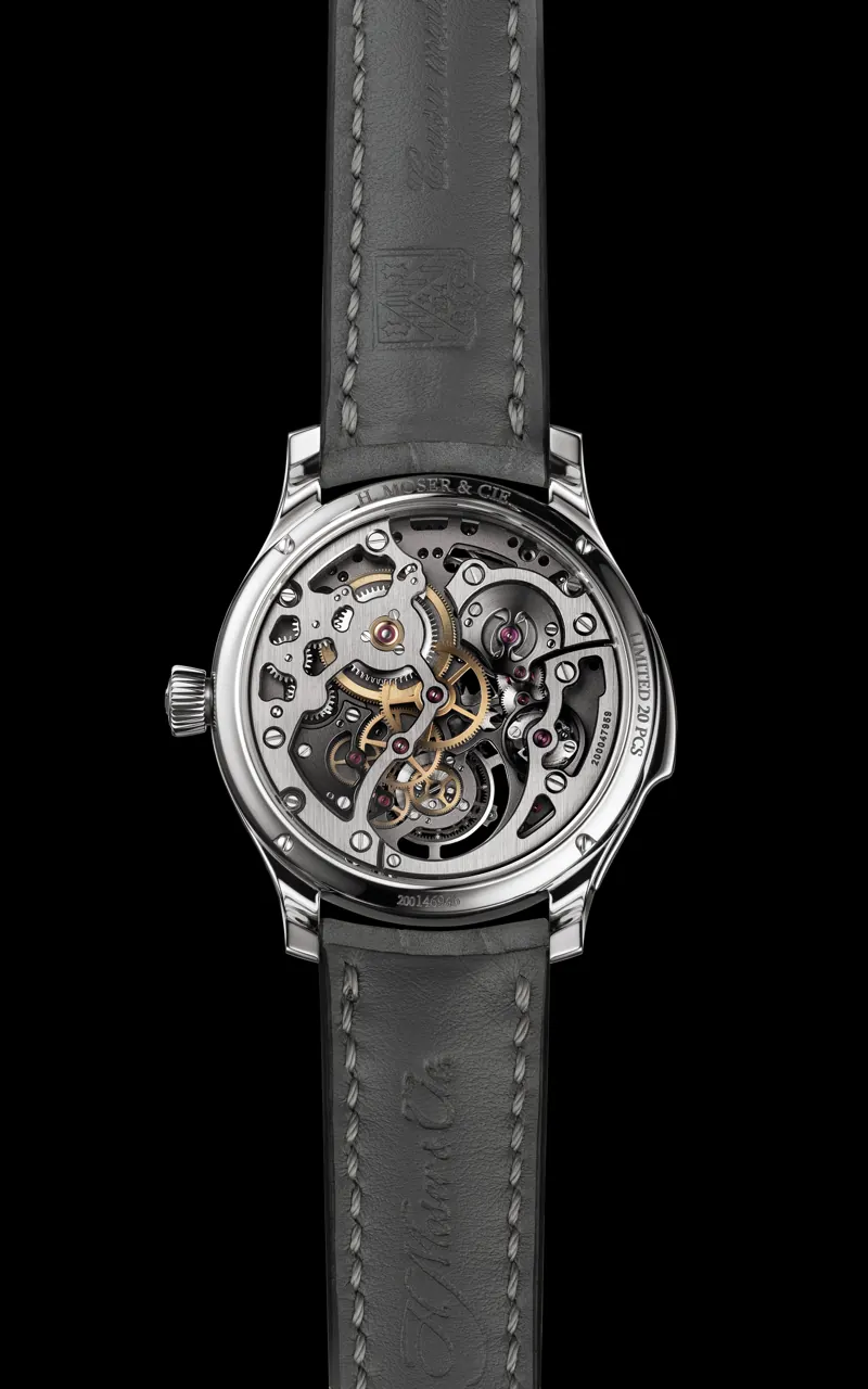 H. Moser & Cie. Endeavour Minute Repeater Cosmic Rain 40 mm titanium case side profile