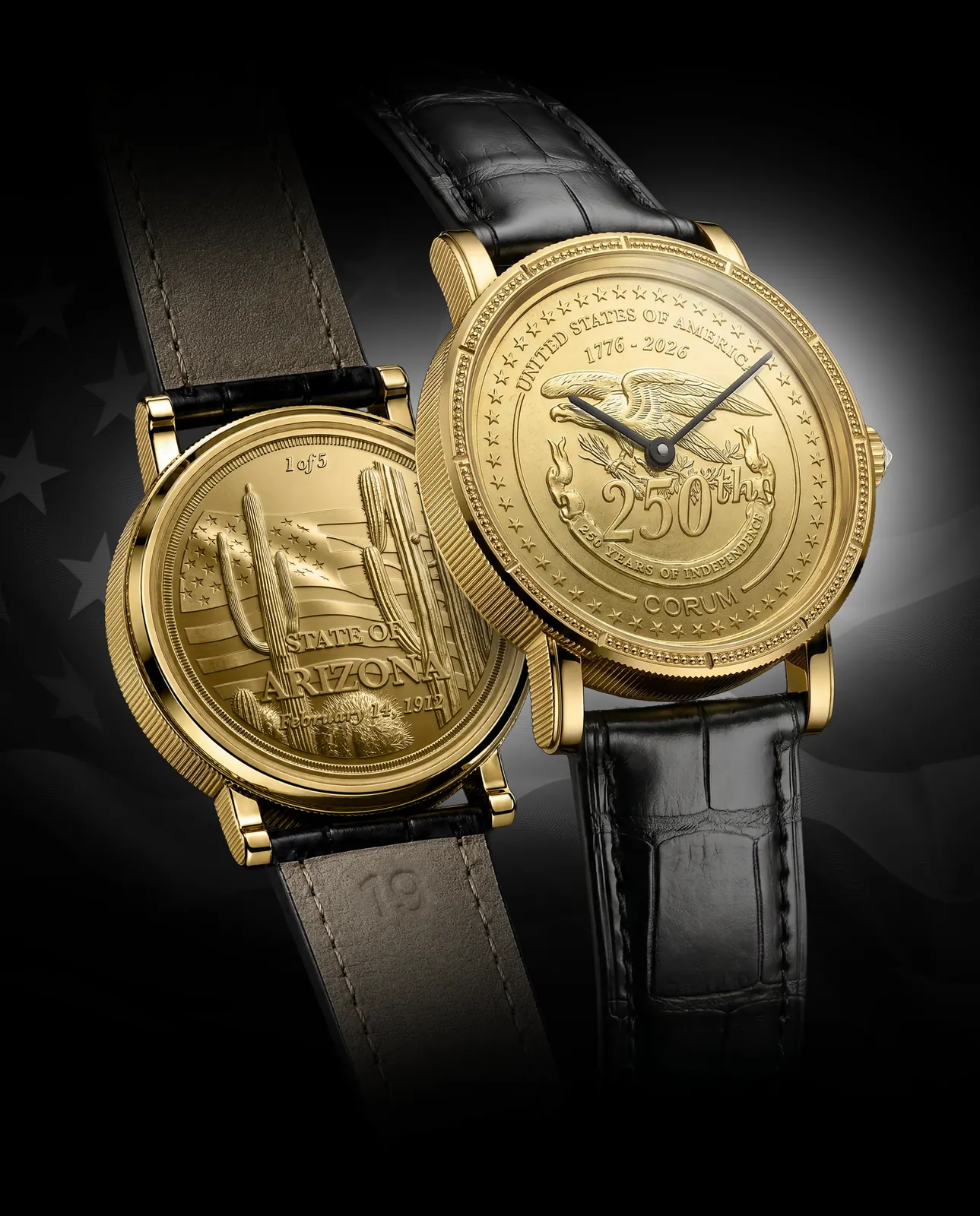 Corum CO082 automatic movement inside the Heritage Coin watch with 42-hour power reserve