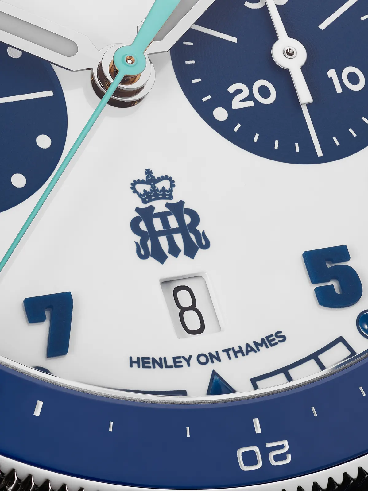 Bremont Terra Nova HRR Chronograph on blue embossed leather strap