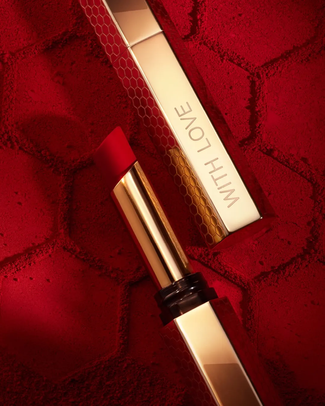Selection of Guerlain KissKiss shades across five colour families