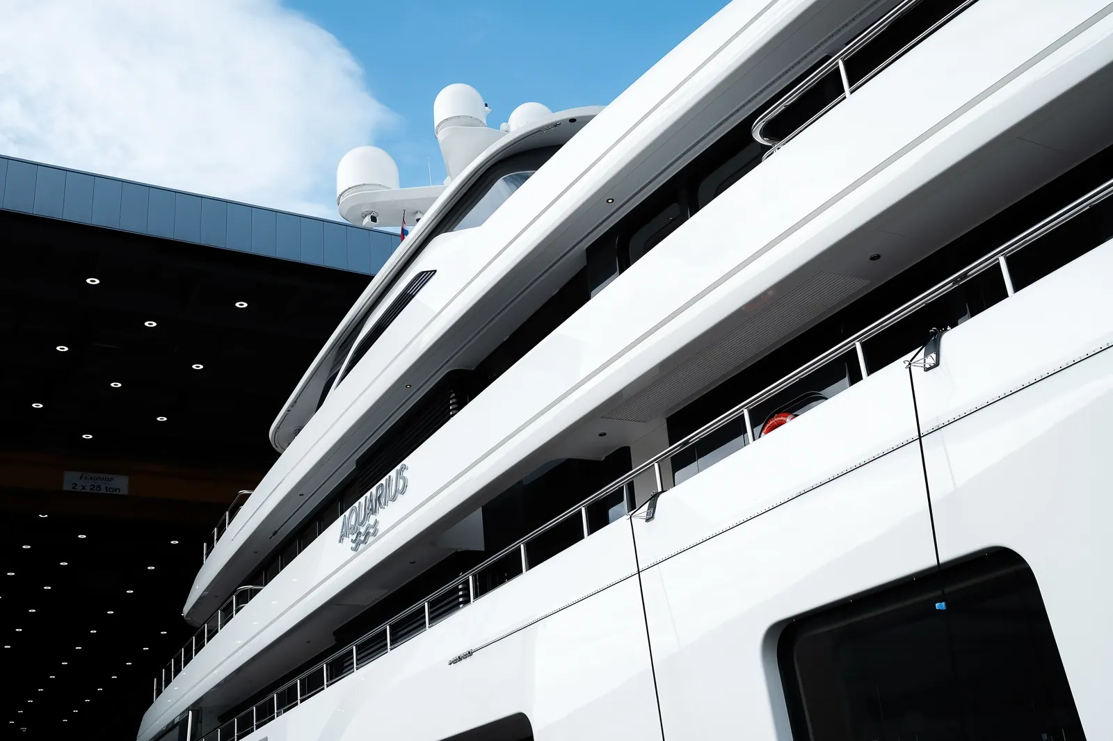 Feadship Refit and Services team at work in Netherlands yard