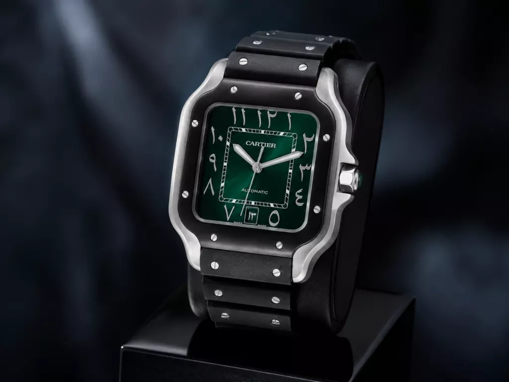Cartier Santos Green Arabic