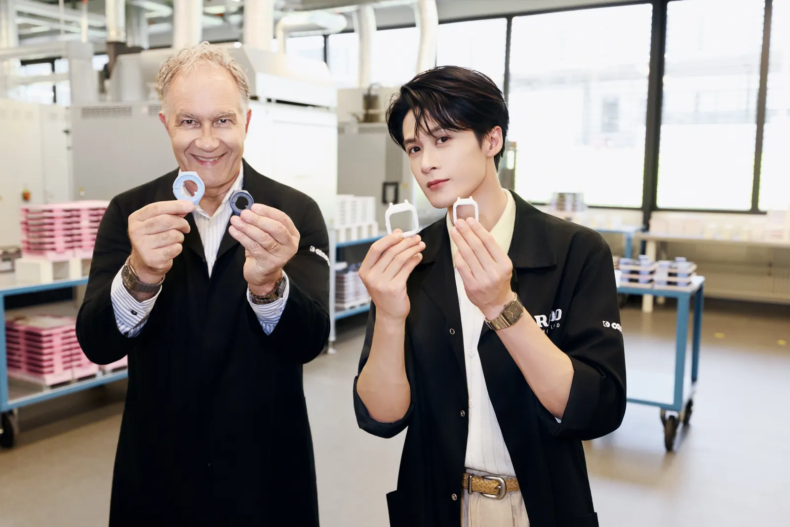 Tan Jianci at Rado's high-tech ceramic laboratory in Switzerland, July 2026
