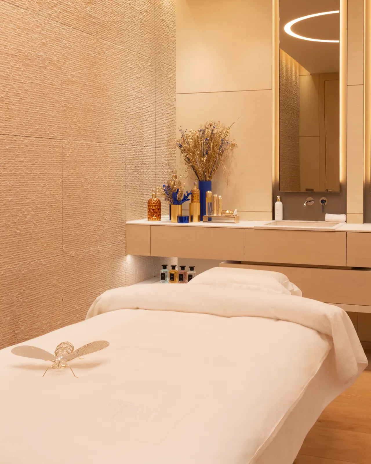 Cheval Blanc Spa by Guerlain treatment room interior in St-Tropez with Mediterranean light