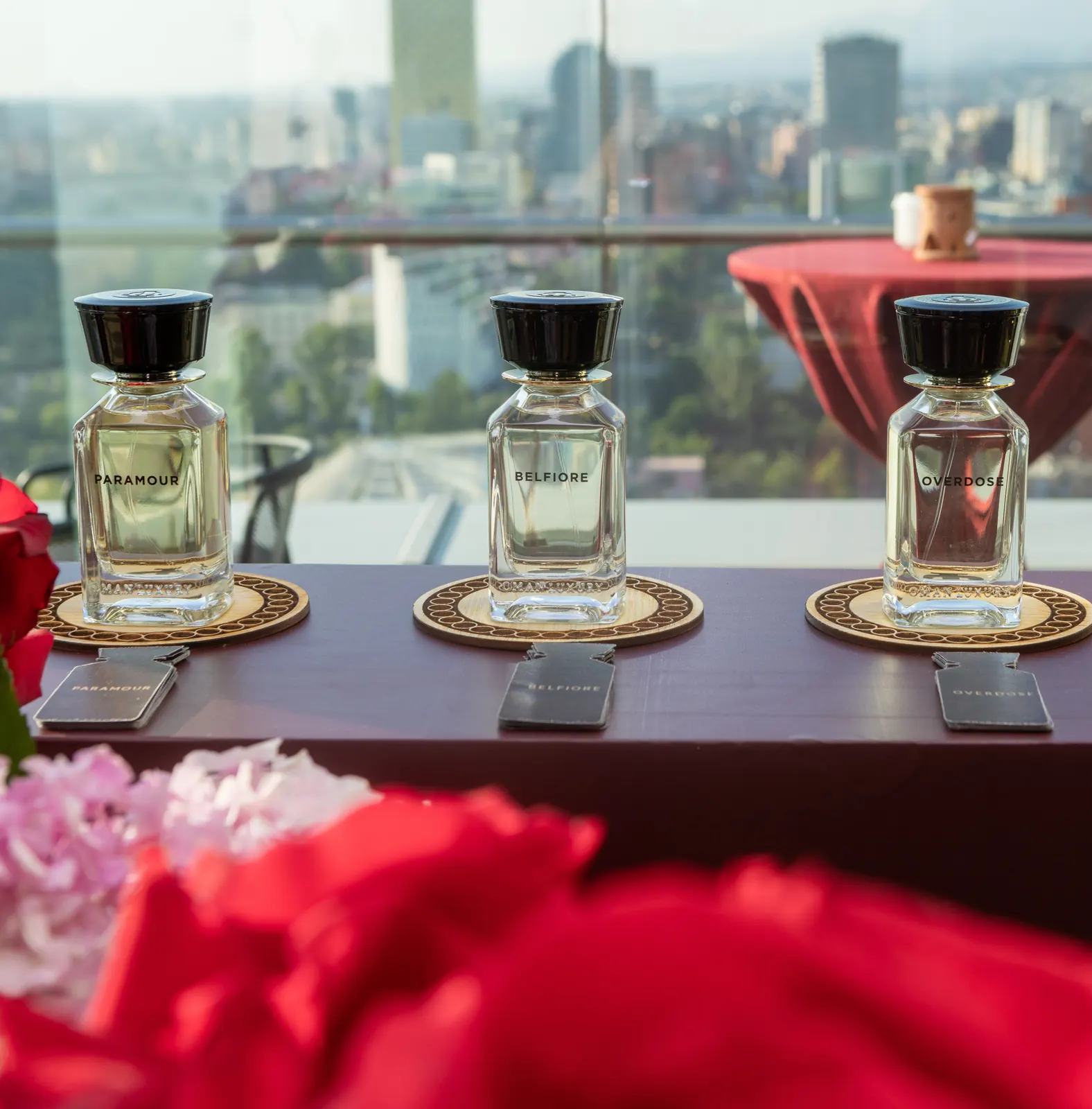 Authentic Omani ingredients including frankincense and oud presented at the OMANLUXURY Albania event