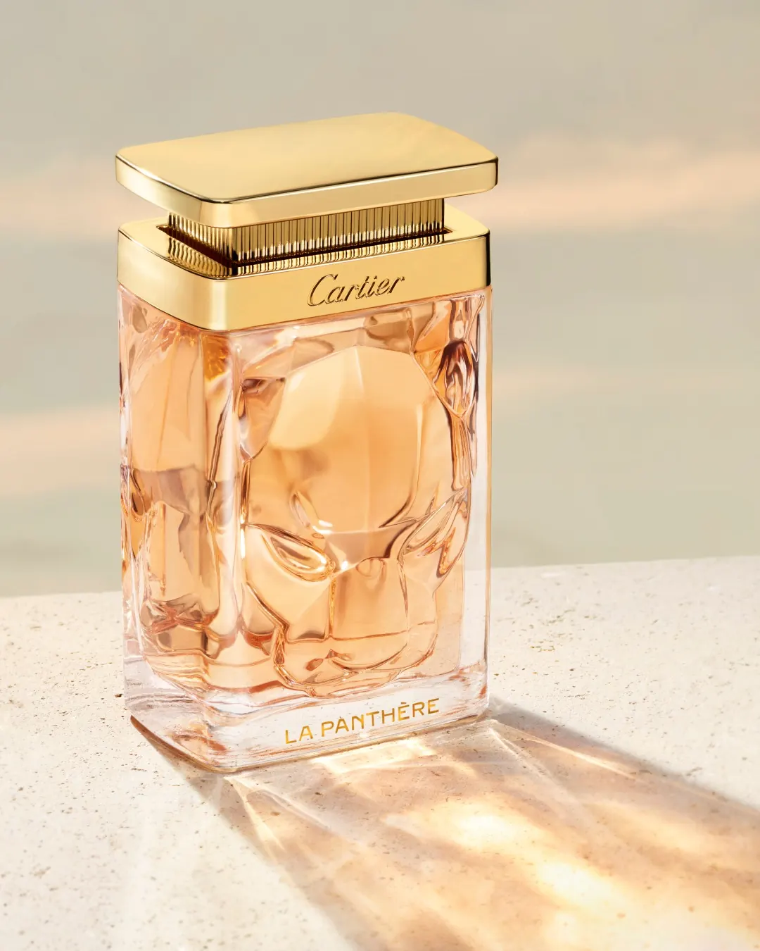 Cartier La Panthère Elixir with jasmine, iris and amber notes on display