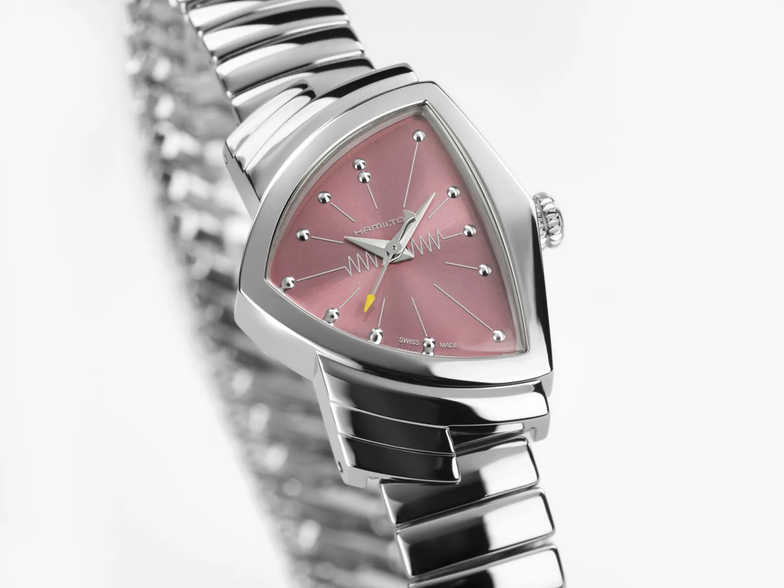 Hamilton Ventura Quartz S EasyClick flex bracelet side profile