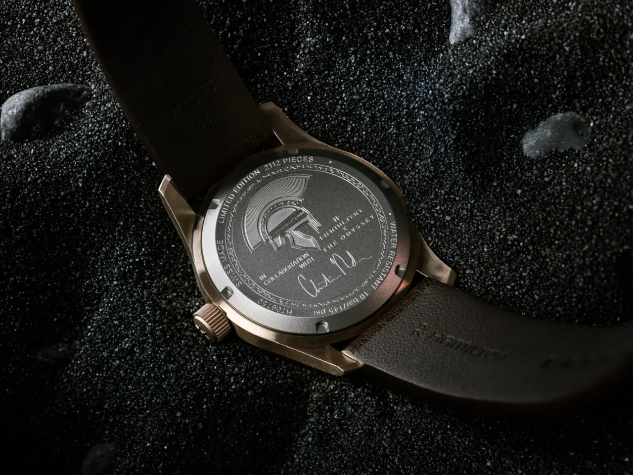 Hamilton x The Odyssey Athena pin brooch replica included with the watch