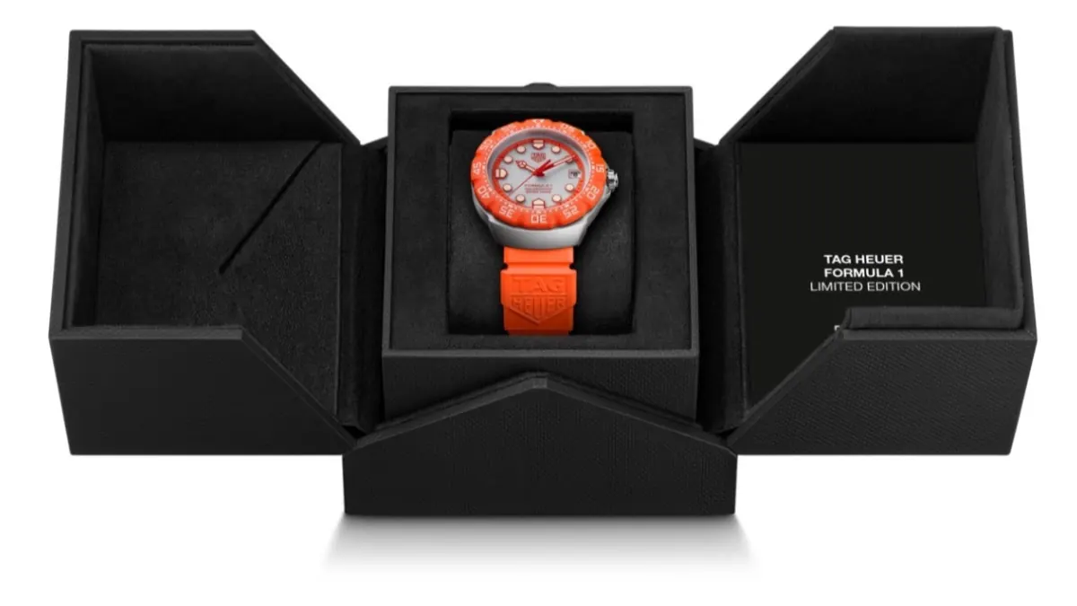 TAG Heuer Formula 1 Solargraph 38mm Zandvoort limited edition dedicated packaging