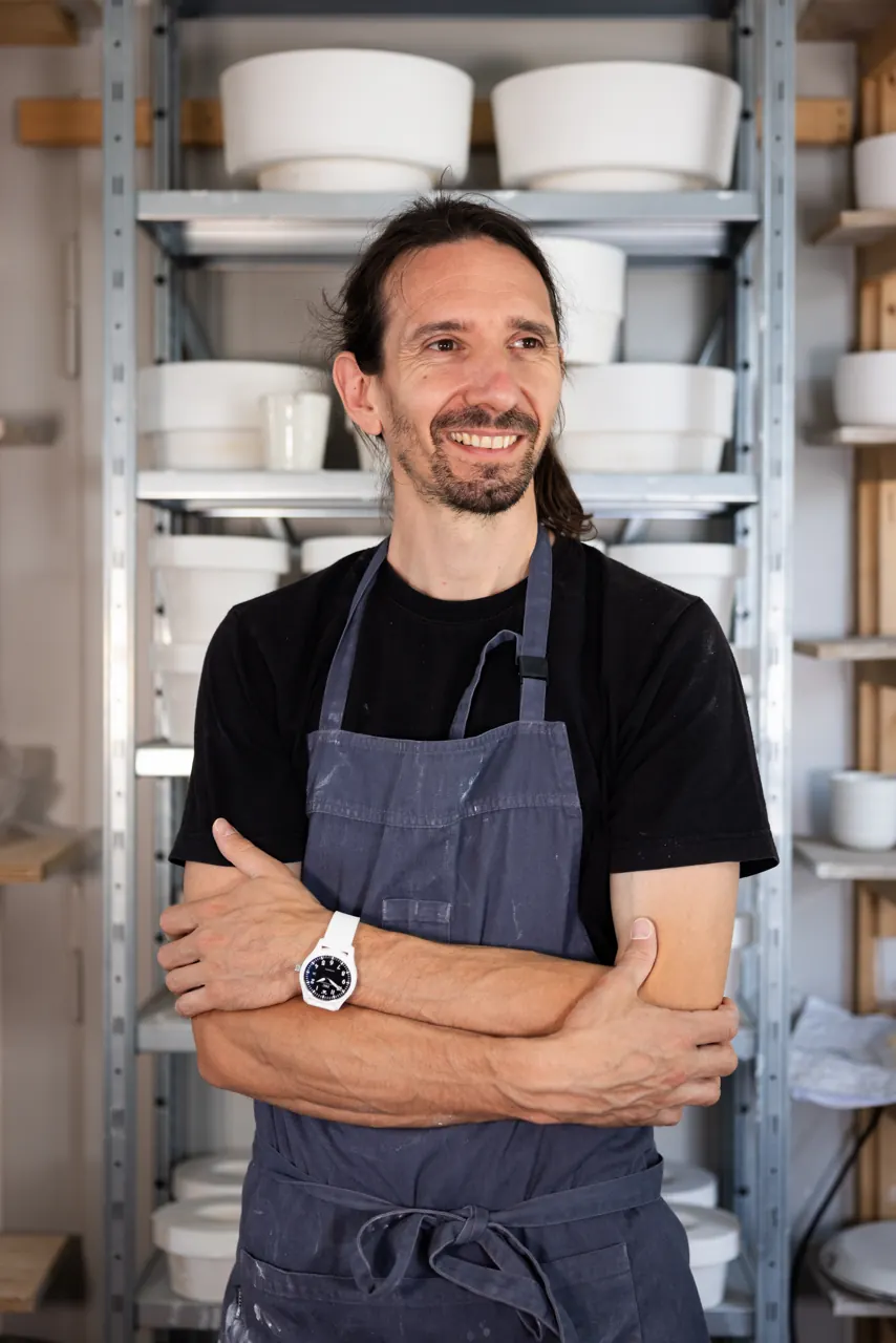 Laurin Schaub luminous moon jar with Super-LumiNova glaze for IWC Homo Faber 2026 Venice