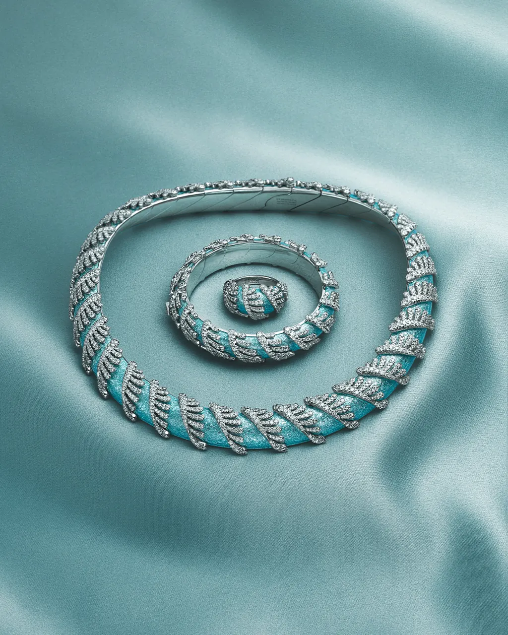 Tiffany & Co. Blue Book 2026 Hidden Garden Nest story platinum and yellow gold with cushion-cut Fancy Yellow diamonds