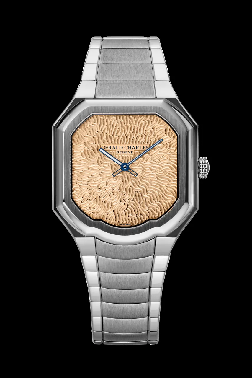 Gerald Charles Masterlink Atelier Edition hand-hammered Maillechort dial Golden Rose colourway