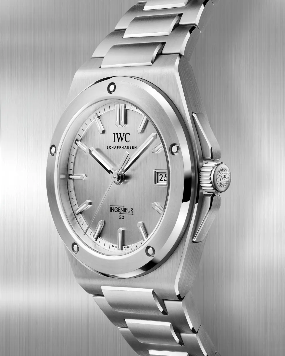 IWC Ingenieur SL 50th anniversary limited edition Ref. IW328910 with brushed dial inspired by the 1970s original