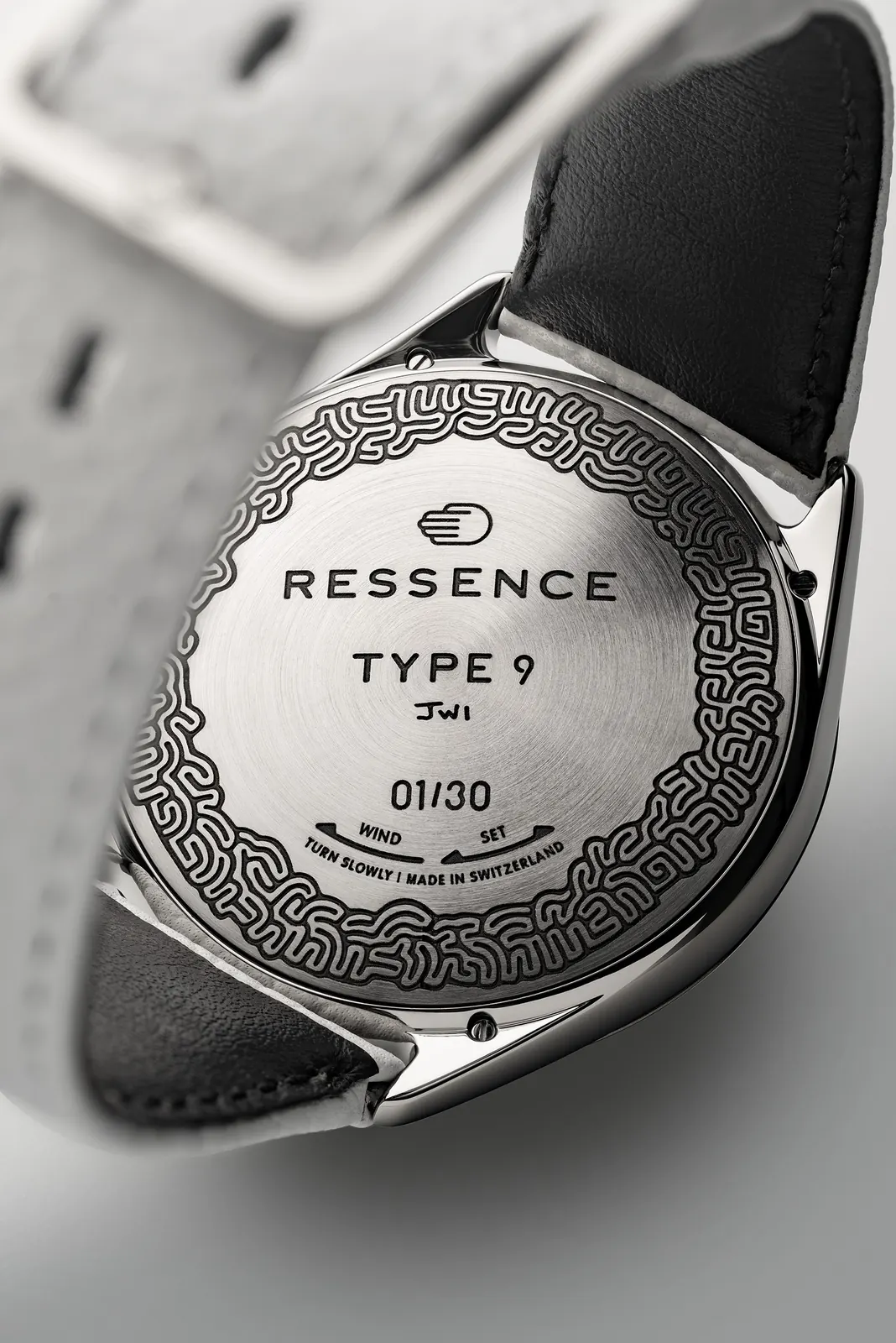 Ressence TYPE 9 JWE Emerald Green maze dial by Jules Wittock, ALD-coated titanium