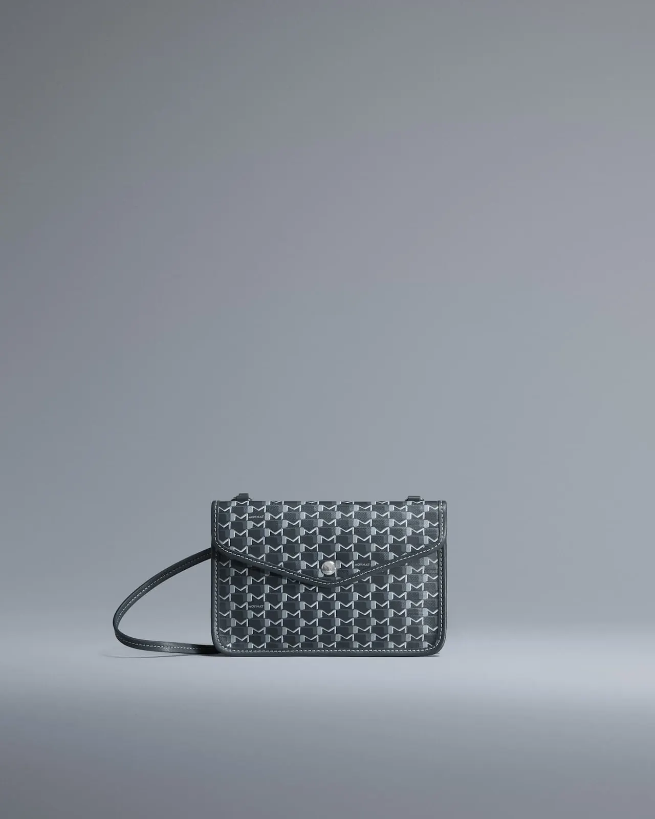 Moynat M Collection bag in anthracite canvas, front view