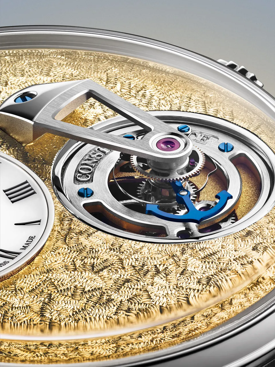 A&S5219 calibre tourbillon visible through sapphire case back