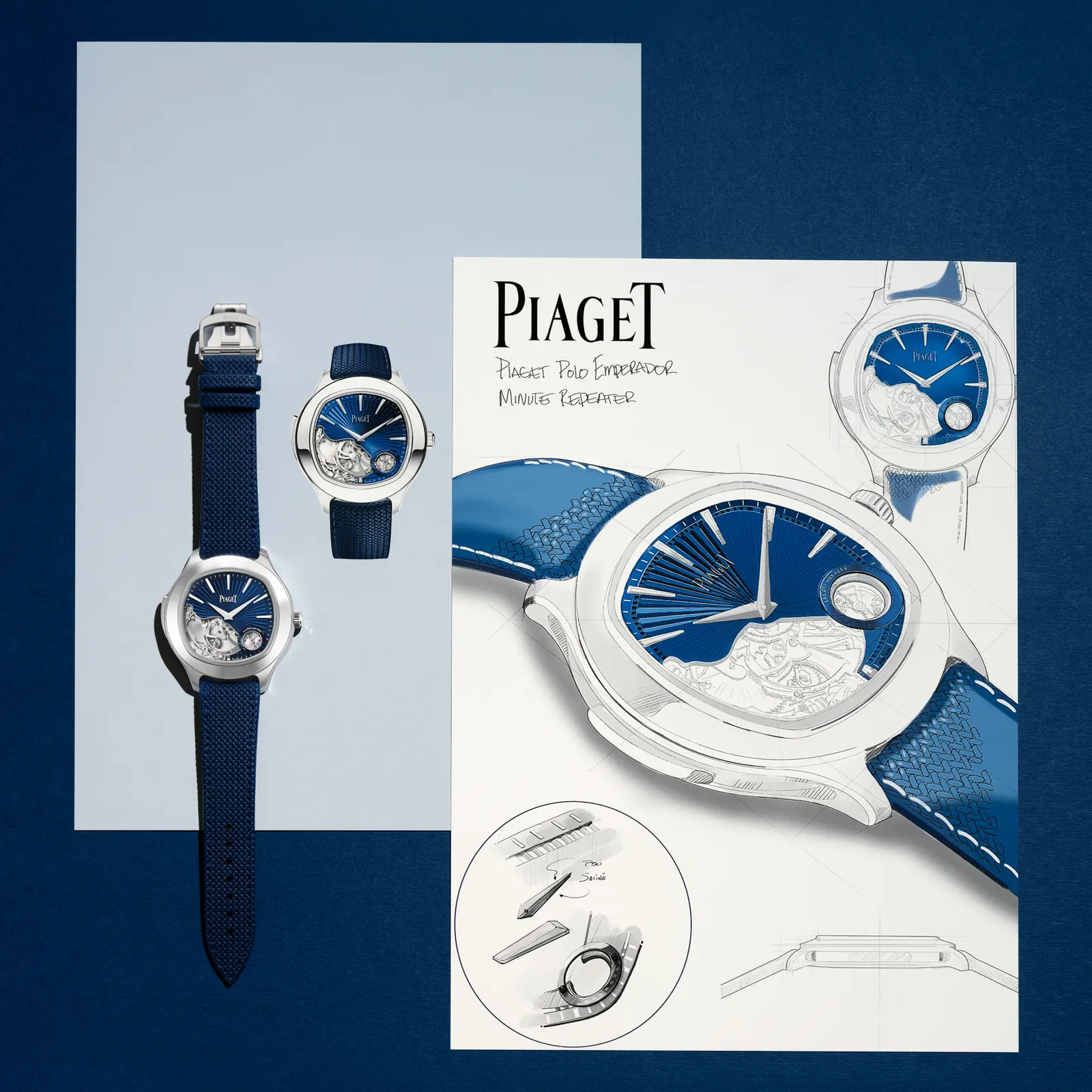 Piaget Polo Minute Repeater 18-karat white gold 48mm case side profile showing 9.30mm thickness