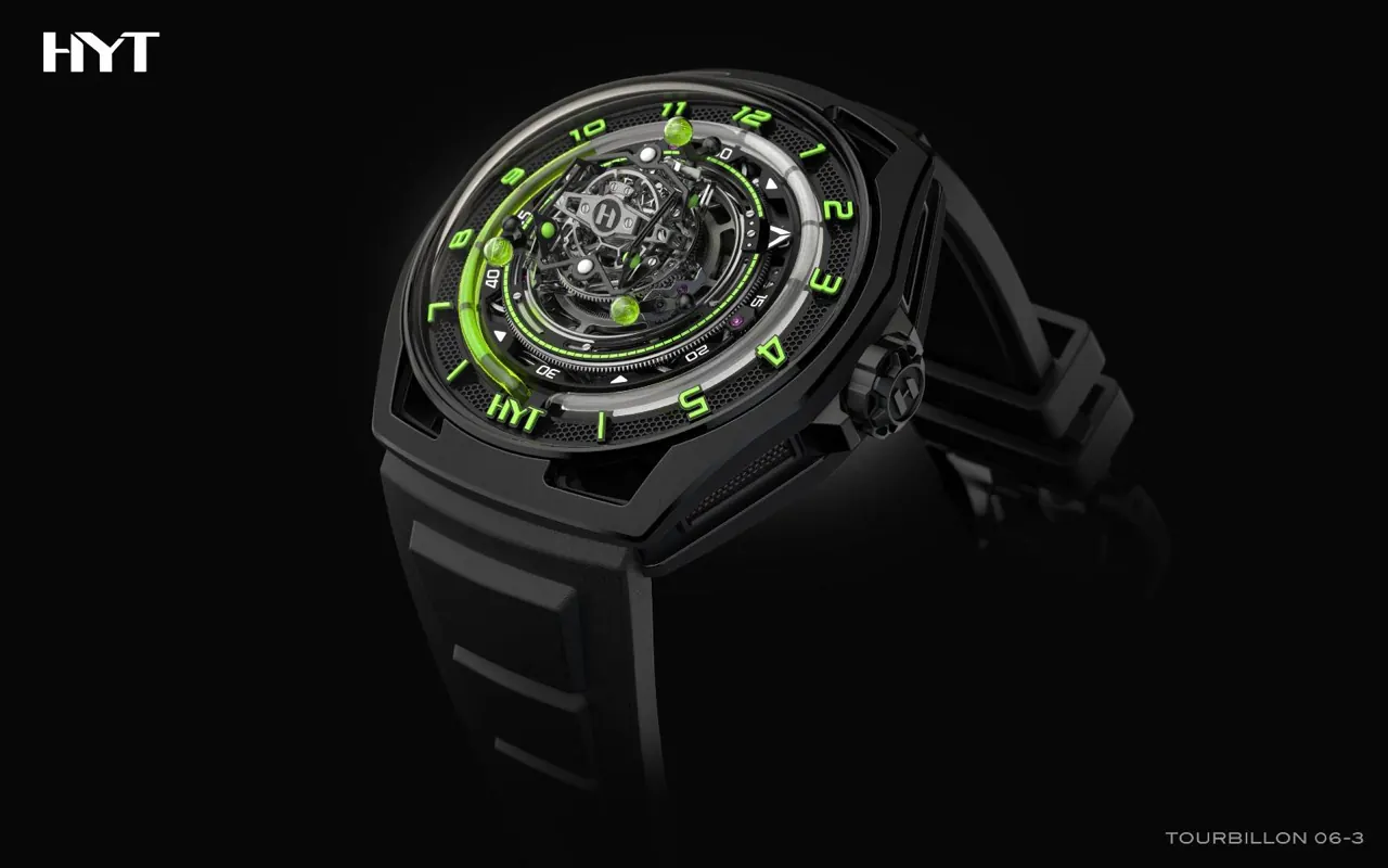 HYT 701-TC calibre conical tourbillon cage with 159 components