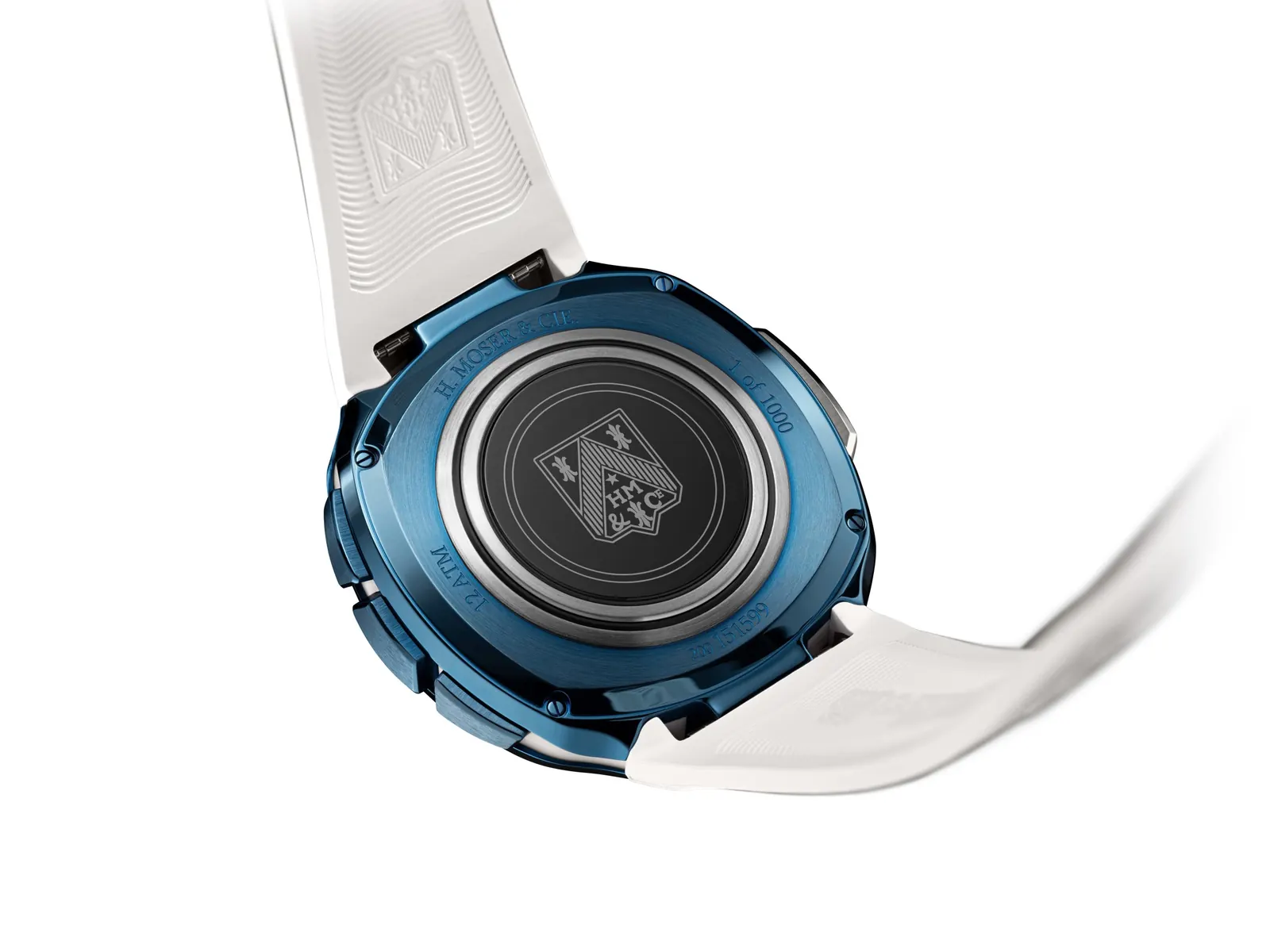 H. Moser & Cie. Off-Grid Calibre D10 digital display at 6 o'clock showing GMT and chronograph functions