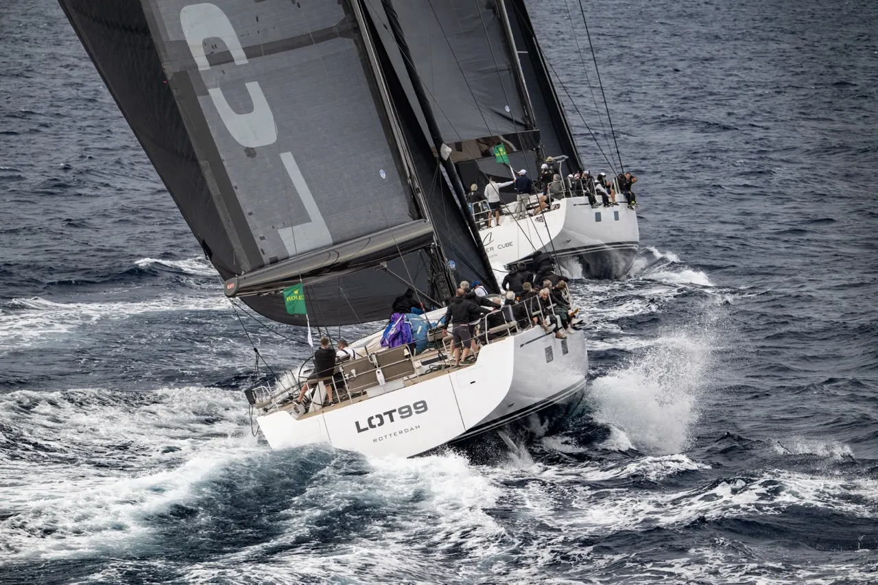 Rolex Swan Cup 2026 crews gathering ashore at Porto Cervo during the biennial regatta
