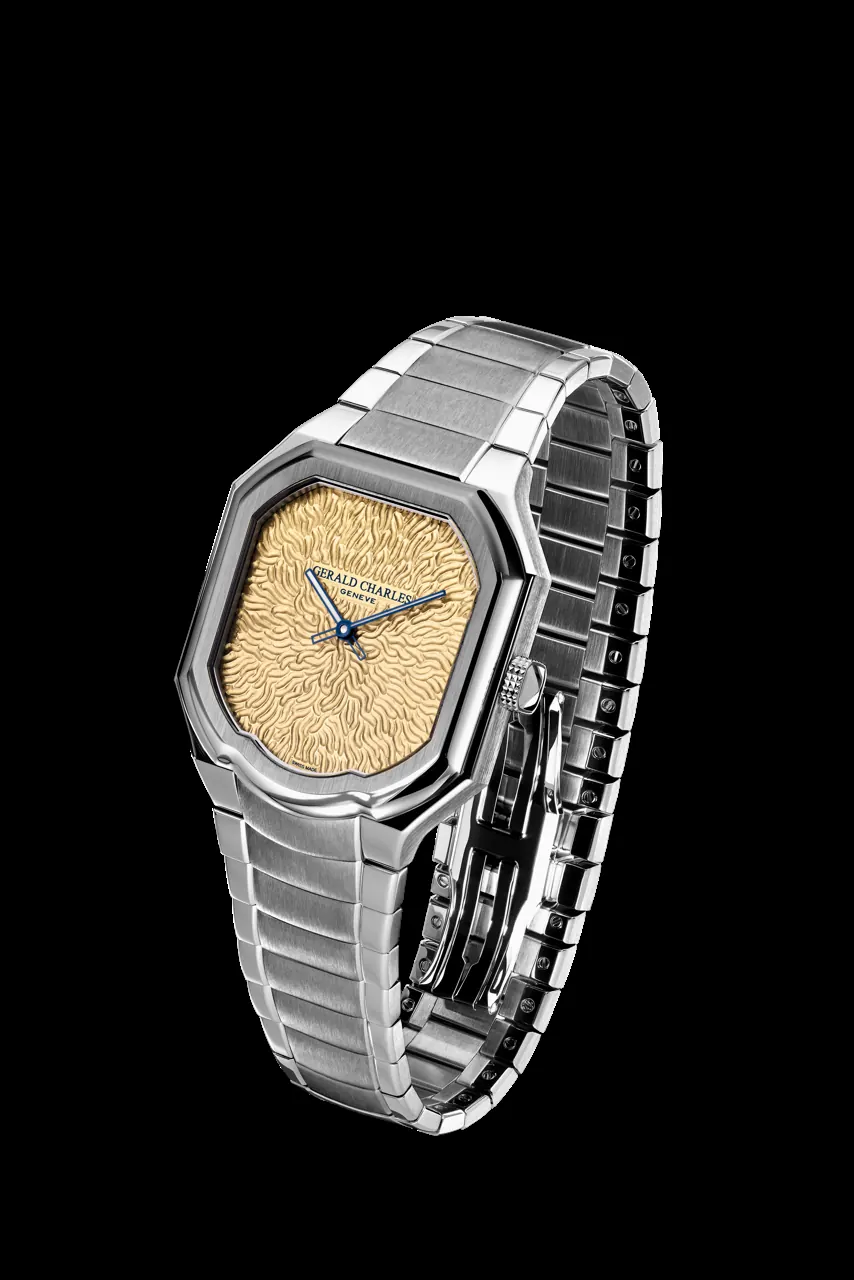 Gerald Charles Masterlink Atelier Edition integrated bracelet butterfly clasp detail