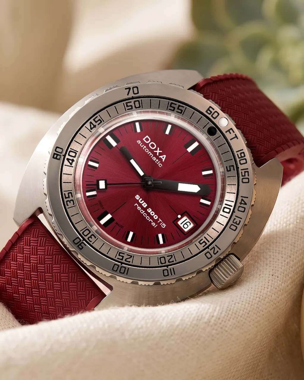 DOXA SUB 300 Ti5 Caribbean blue and Sharkhunter black dial comparison